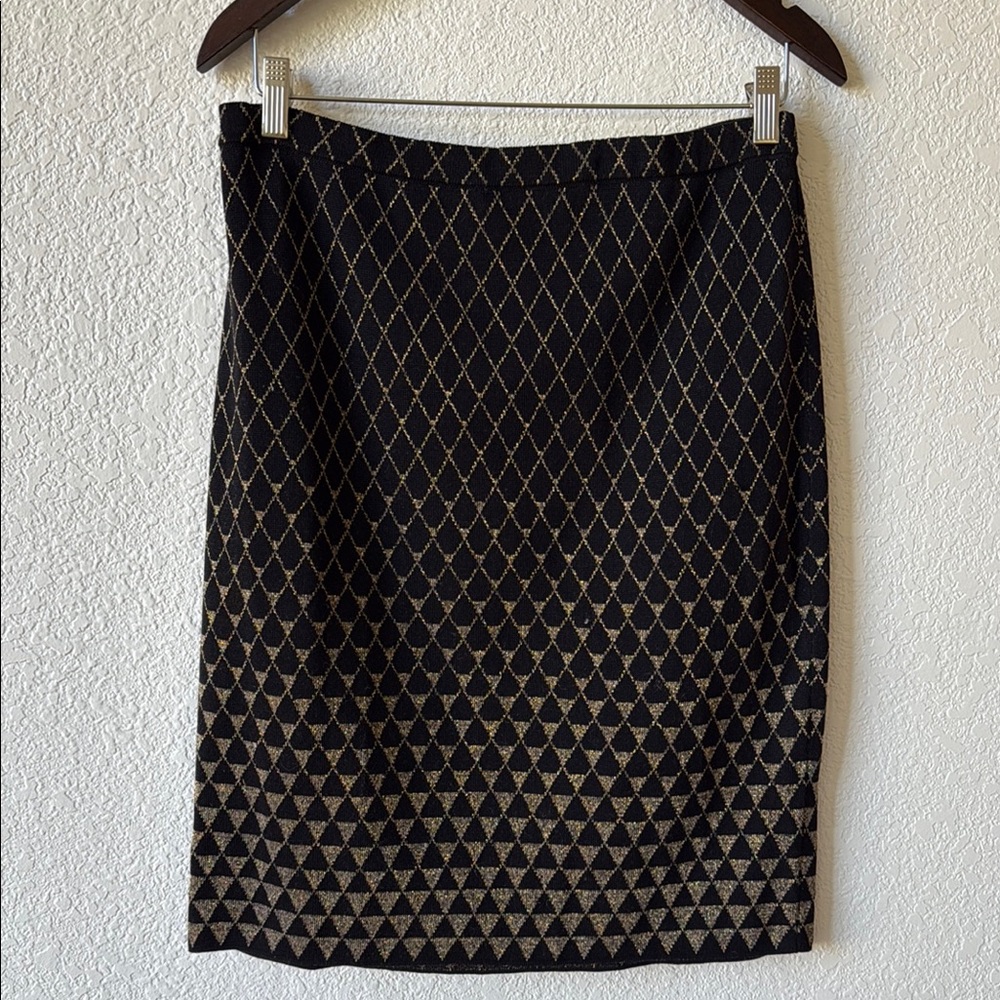Pima Cotton Black and Gold Skirt
